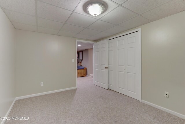 143 Siloam Rd, Freehold, NJ 07728 - finished basement with carpet flooring and a paneled ceiling