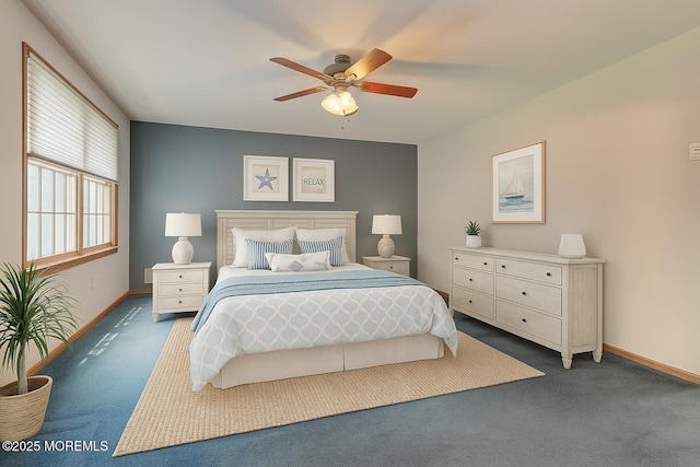 143 Siloam Rd, Freehold, NJ 07728 - bedroom featuring dark colored carpet and a ceiling fan