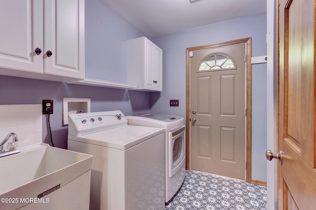 143 Siloam Rd, Freehold, NJ 07728 - laundry area with washer and dryer and cabinet space