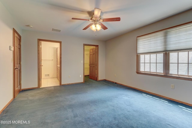 143 Siloam Rd, Freehold, NJ 07728 - unfurnished bedroom featuring carpet flooring, ensuite bath, ceiling fan, and a spacious closet