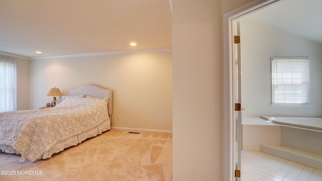 88 Vanderveer Dr, Basking Ridge, NJ 07920 - bedroom featuring multiple windows, crown molding, and recessed lighting