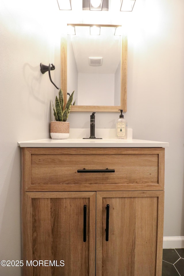 42 Cherry Tree Farm Rd, Middletown, NJ 07748 - bathroom with vanity and tile patterned floors
