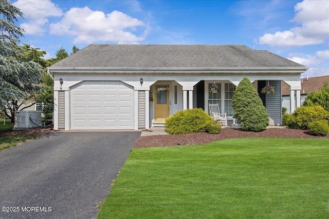 50 Normanton Ave, Manchester, NJ 08759 - view of front facade with driveway, a front yard, a porch, and a shingled roof