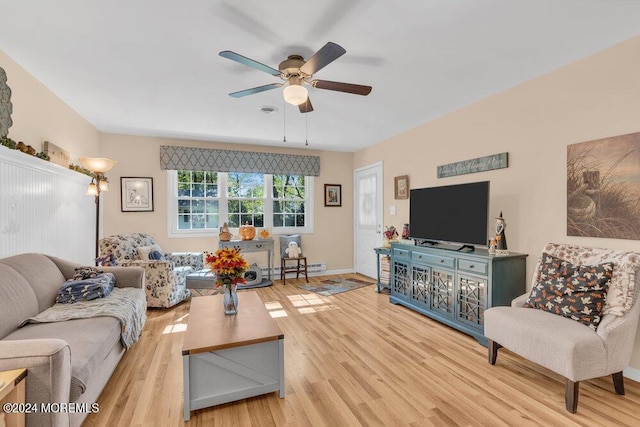 8 Wisconsin Ln, Whiting, NJ 08759 - living room with a ceiling fan and wood finished floors