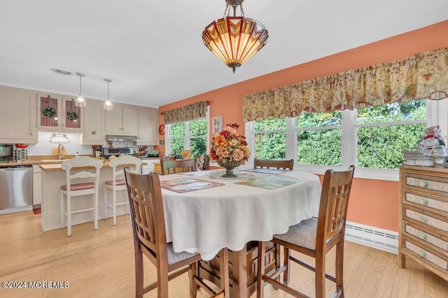 8 Wisconsin Ln, Whiting, NJ 08759 - dining room with light wood-style flooring and a baseboard radiator