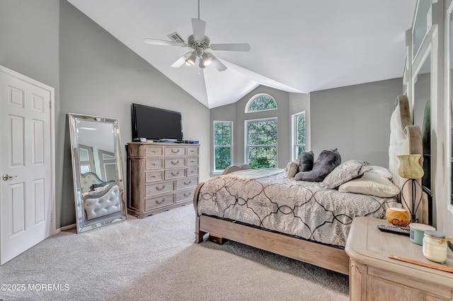 8 Armistead Ky, Colts Neck, NJ 07722 - carpeted bedroom featuring vaulted ceiling and ceiling fan
