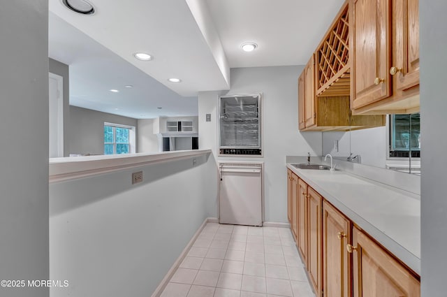 8 Armistead Ky, Colts Neck, NJ 07722 - kitchen featuring light countertops, dishwasher, light tile patterned flooring, and recessed lighting