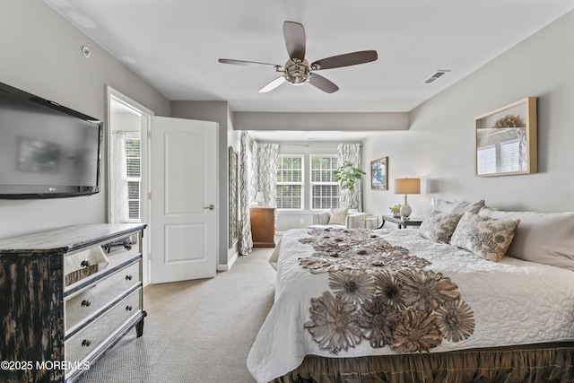 126 Waypoint Dr, Eatontown, NJ 07724 - bedroom with light colored carpet and ceiling fan