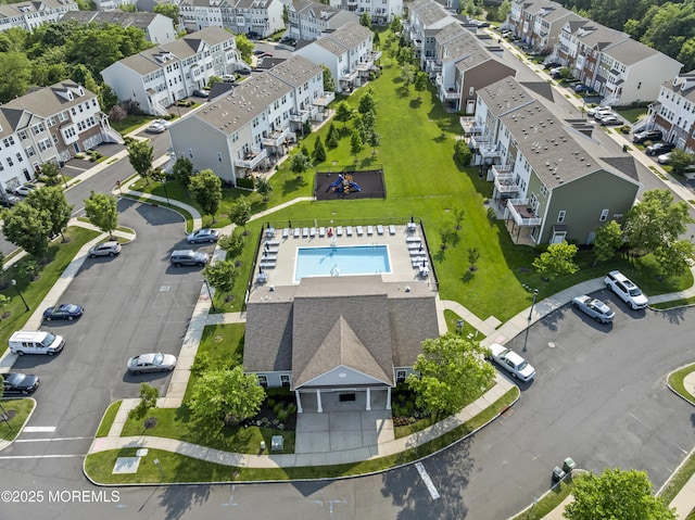 126 Waypoint Dr, Eatontown, NJ 07724 - drone / aerial view of a pool