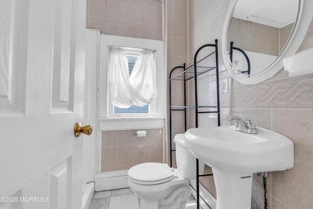1103 A St, Belmar, NJ 07719 - half bath with tile walls and tile patterned floors