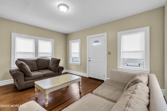 1103 A St, Belmar, NJ 07719 - living area with baseboards and wood finished floors