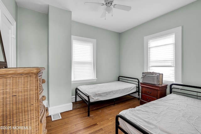 1103 A St, Belmar, NJ 07719 - bedroom with hardwood / wood-style flooring and ceiling fan