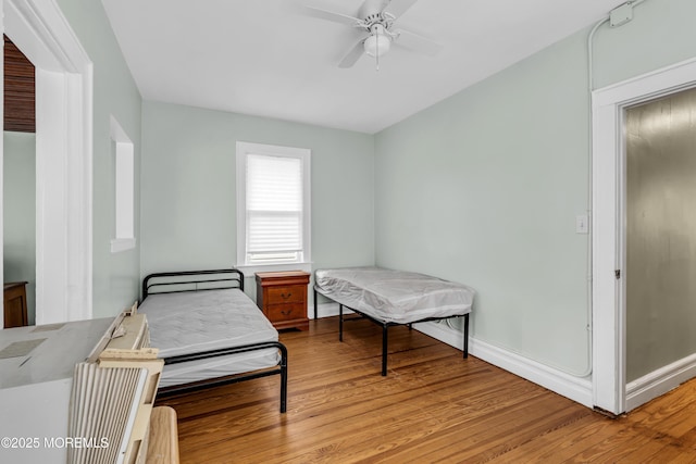 1103 A St, Belmar, NJ 07719 - bedroom with wood finished floors and a ceiling fan