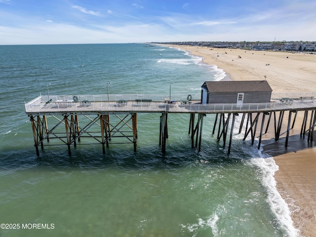 1103 A St, Belmar, NJ 07719 - dock area featuring view of water and beach