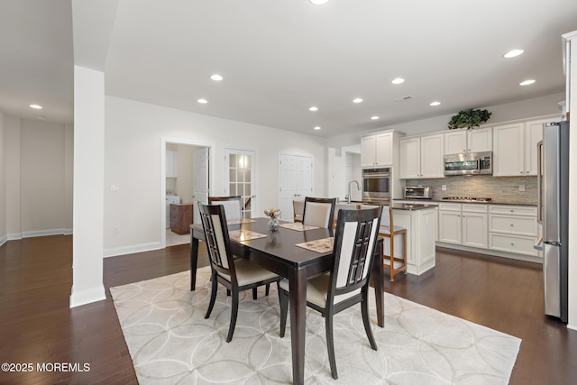 11 Starboard Ct, Little Egg Harbor, NJ 08087 - dining area with recessed lighting and dark wood finished floors