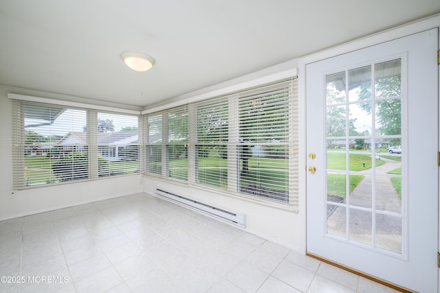 1161B Argyll Cir, Lakewood, NJ 08701 - unfurnished sunroom featuring baseboard heating