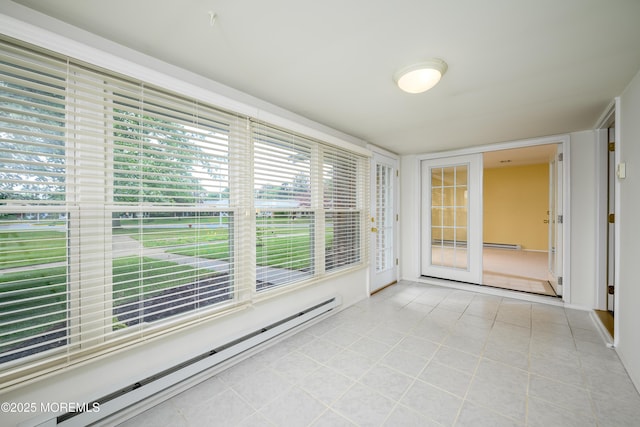 1161B Argyll Cir, Lakewood, NJ 08701 - unfurnished sunroom featuring baseboard heating