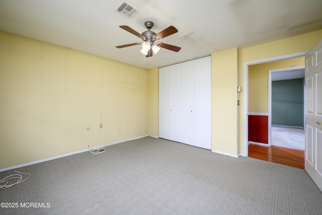 1161B Argyll Cir, Lakewood, NJ 08701 - unfurnished bedroom with carpet floors, a closet, and a ceiling fan