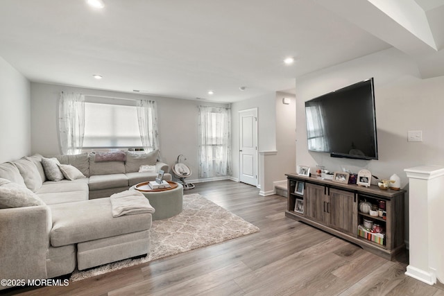 404 Cyprus Ct, Forked River, NJ 08731 - living area with recessed lighting and light wood-style floors