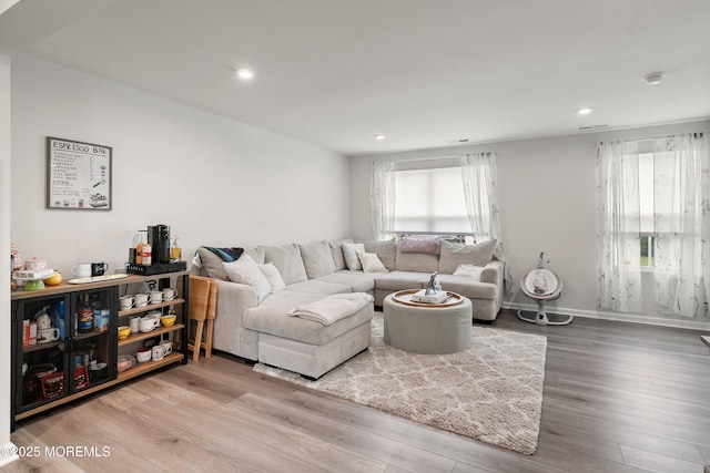 404 Cyprus Ct, Forked River, NJ 08731 - living area with wood finished floors and recessed lighting