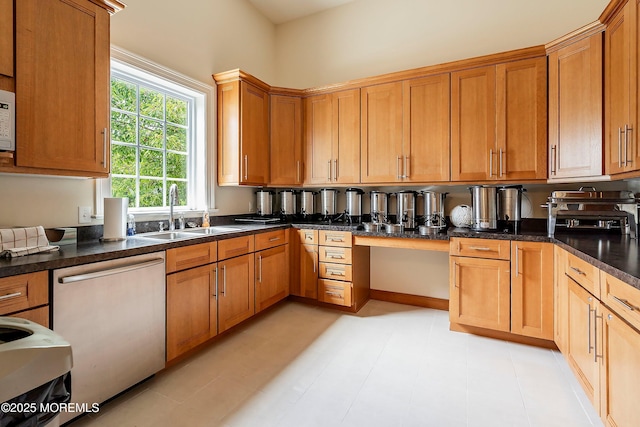 6 Cameron Ct, Forked River, NJ 08731 - kitchen featuring stainless steel dishwasher and brown cabinetry