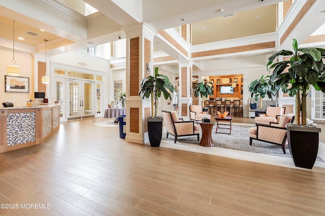 6 Cameron Ct, Forked River, NJ 08731 - community lobby featuring a high ceiling and crown molding
