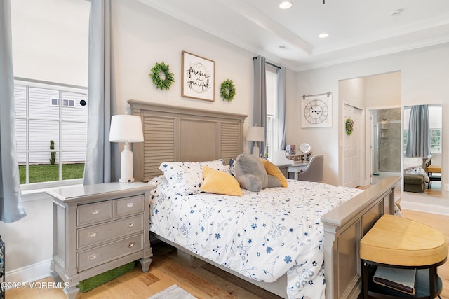 6 Cameron Ct, Forked River, NJ 08731 - bedroom with light wood-type flooring, crown molding, and recessed lighting
