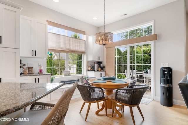 6 Cameron Ct, Forked River, NJ 08731 - dining room featuring a chandelier, light wood-style floors, and recessed lighting
