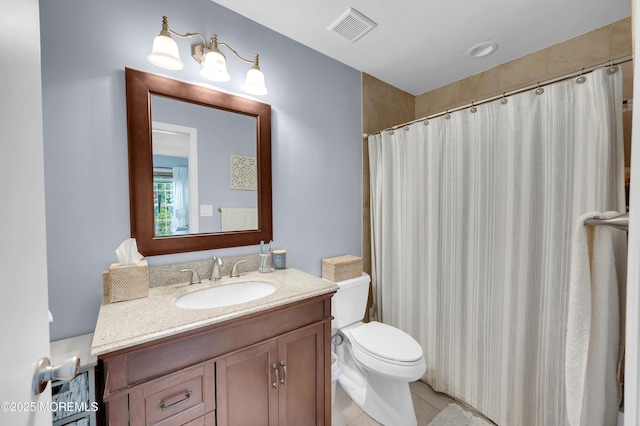 54 Chinkaberry Ct, Howell, NJ 07731 - bathroom with vanity, tile patterned flooring, and curtained shower