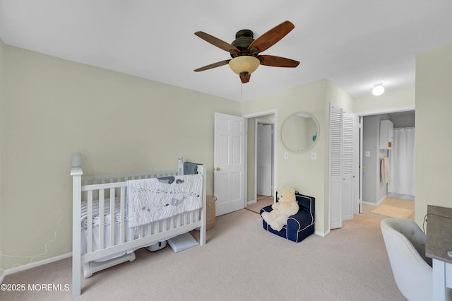 54 Chinkaberry Ct, Howell, NJ 07731 - carpeted bedroom with a ceiling fan and baseboards