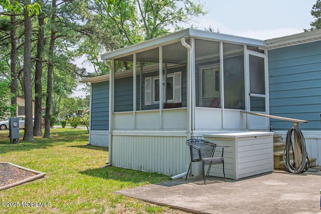9 Casey Ct, Barnegat, NJ 08005 - view of home's exterior featuring a yard and a sunroom