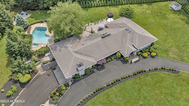 139 Stone Hill Rd, Colts Neck, NJ 07722 - drone / aerial view of a pool area
