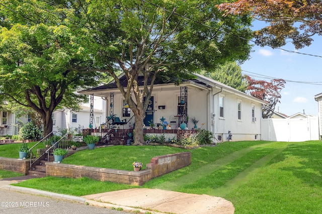 18 Slocum St, West Long Branch, NJ 07764 - bungalow-style home with covered porch and stucco siding