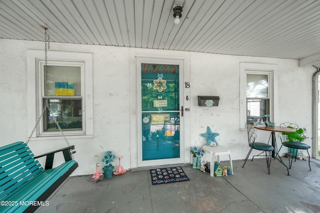 18 Slocum St, West Long Branch, NJ 07764 - property entrance with stucco siding