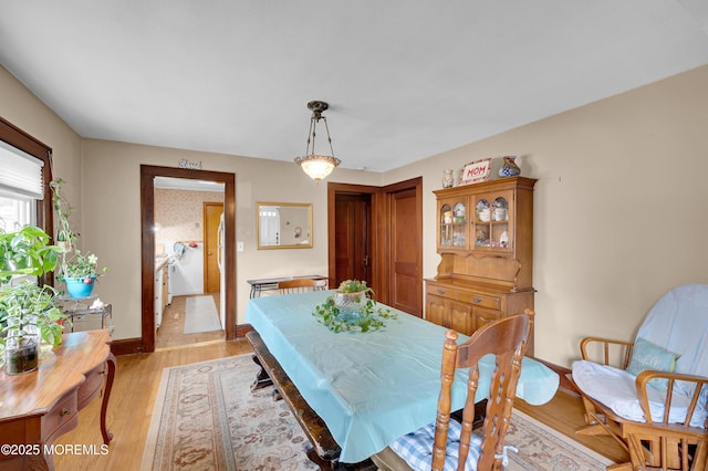 18 Slocum St, West Long Branch, NJ 07764 - dining room featuring light wood finished floors and baseboards
