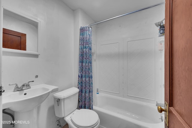 18 Slocum St, West Long Branch, NJ 07764 - full bathroom featuring toilet and shower / tub combo with curtain