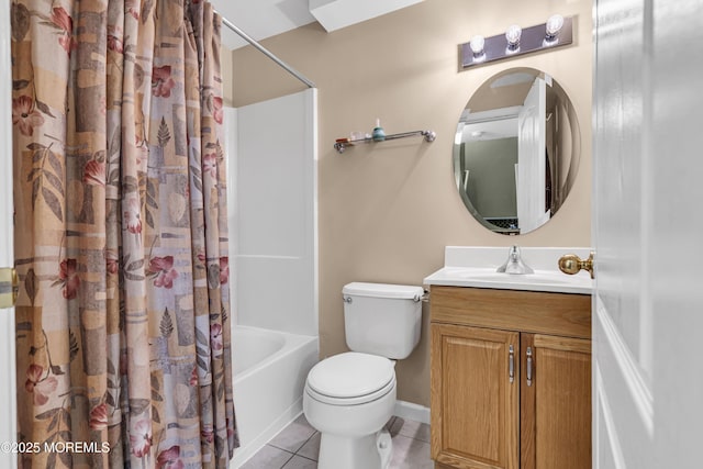 106 Aspen Ct, Lakewood, NJ 08701 - full bath featuring tile patterned flooring, vanity, and shower / bathtub combination with curtain