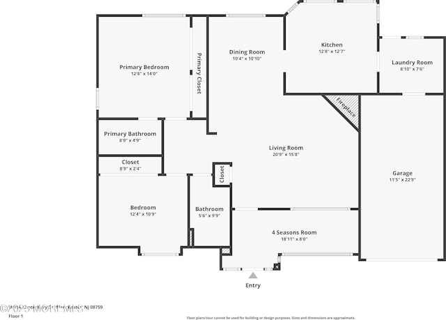 1091A Canterbury Dr, Manchester, NJ 08759 - view of floor plan / room layout