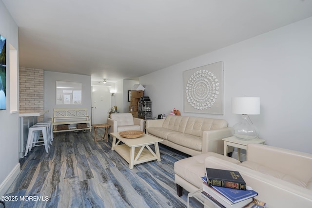 675 Ocean Ave Unit 5J, Long Branch, NJ 07740 - living area with wood finished floors and baseboards