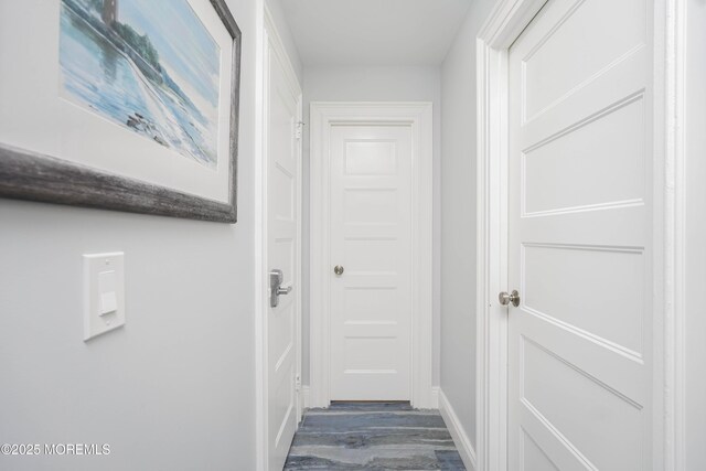 675 Ocean Ave Unit 5J, Long Branch, NJ 07740 - hall with dark wood-style floors and baseboards