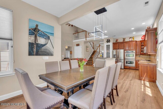 19 Carleton Dr, Freehold, NJ 07728 - dining room with light wood finished floors and recessed lighting