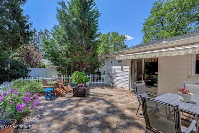 7 Owens Rd, Marlboro, NJ 07746 - view of patio with a fire pit and outdoor dining space