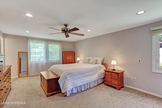 7 Owens Rd, Marlboro, NJ 07746 - bedroom featuring light carpet, recessed lighting, and ceiling fan
