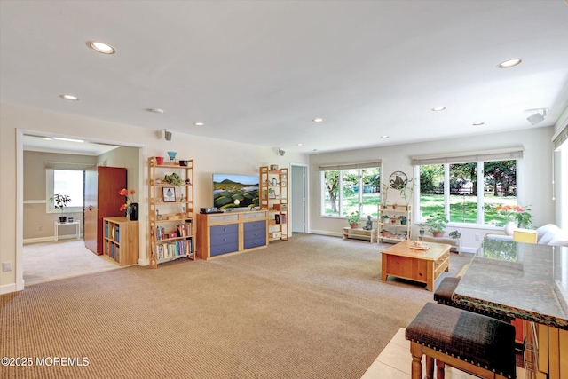 7 Owens Rd, Marlboro, NJ 07746 - living area featuring recessed lighting and light carpet