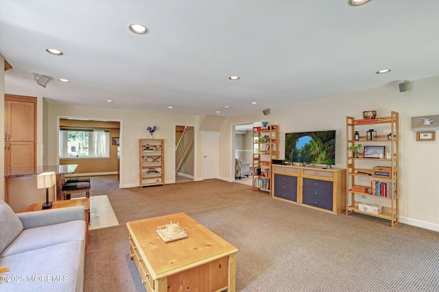 7 Owens Rd, Marlboro, NJ 07746 - carpeted living area with recessed lighting