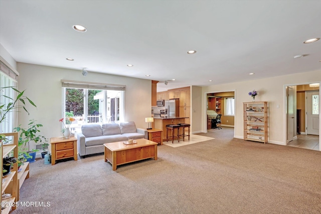 7 Owens Rd, Marlboro, NJ 07746 - living room featuring recessed lighting and light carpet