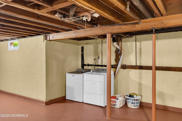 4607 Broad St, Wall, NJ 07753 - below grade area featuring separate washer and dryer