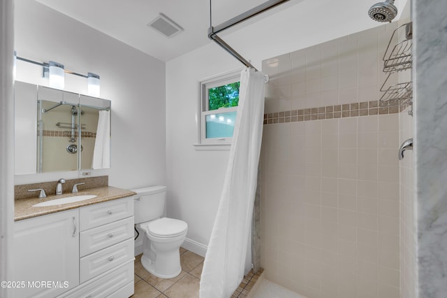 4607 Broad St, Wall, NJ 07753 - bathroom featuring tiled shower, vanity, and tile patterned floors