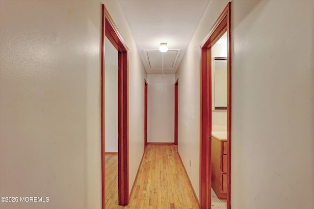 192 Crescent Ave, Jackson, NJ 08527 - corridor featuring attic access and light wood-style floors
