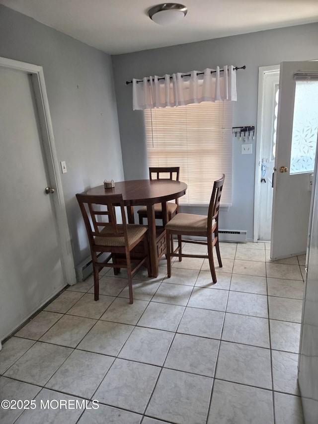 1263 Hamilton Ct Unit B, Lakewood, NJ 08701 - dining space featuring light tile patterned flooring and a baseboard radiator